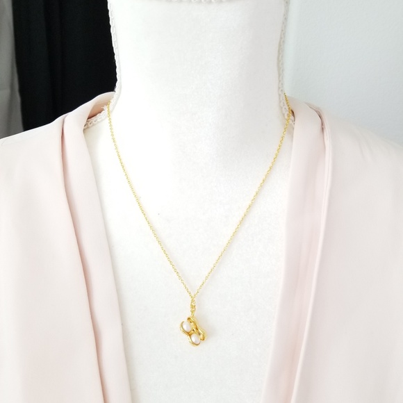 Peanut 18k Gold Plated & Peal Necklace - Picture 2 of 7